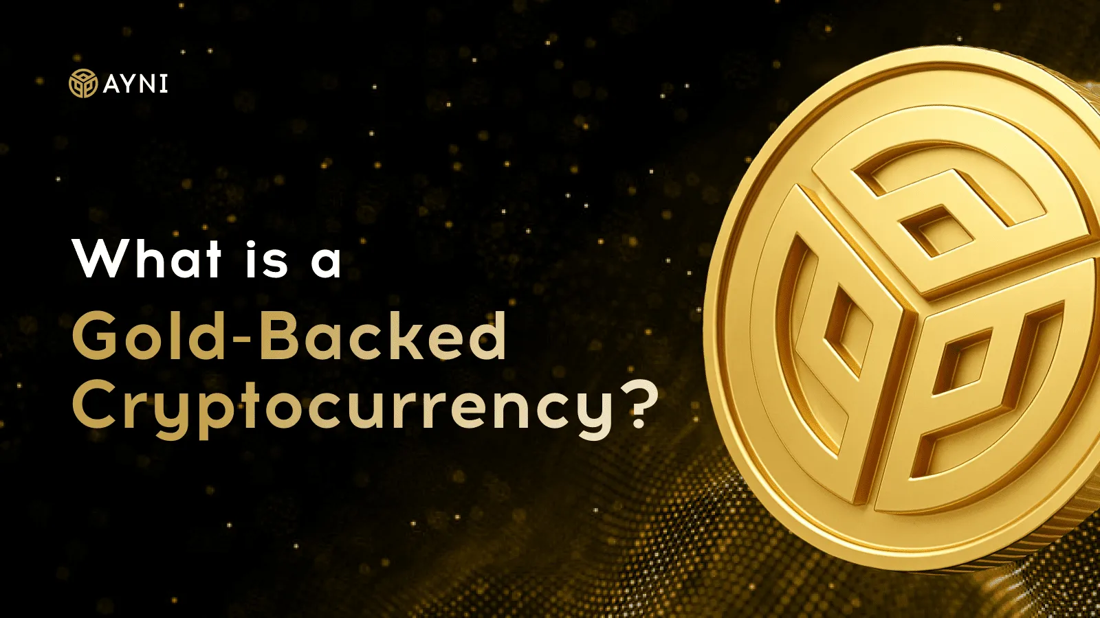 Concept of gold-backed cryptocurrency linking physical bullion to blockchain tokens.