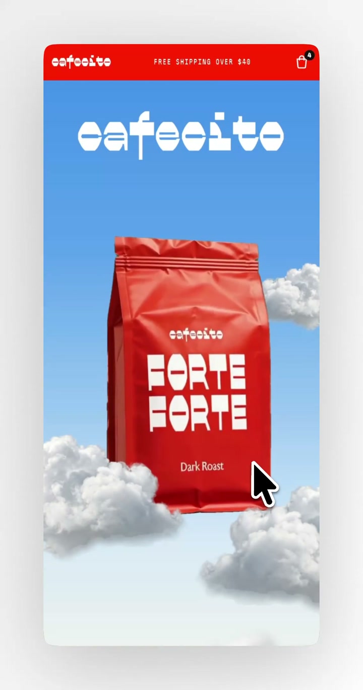 Cafecito — Landing page · Interaction