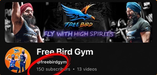 YouTube profile on day 1 with 150 subscribers