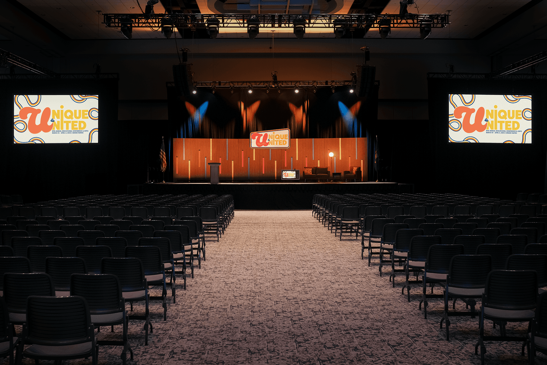 MTA Unique & United, corporate event production in Grand Rapids,MI by UpLight Technologies