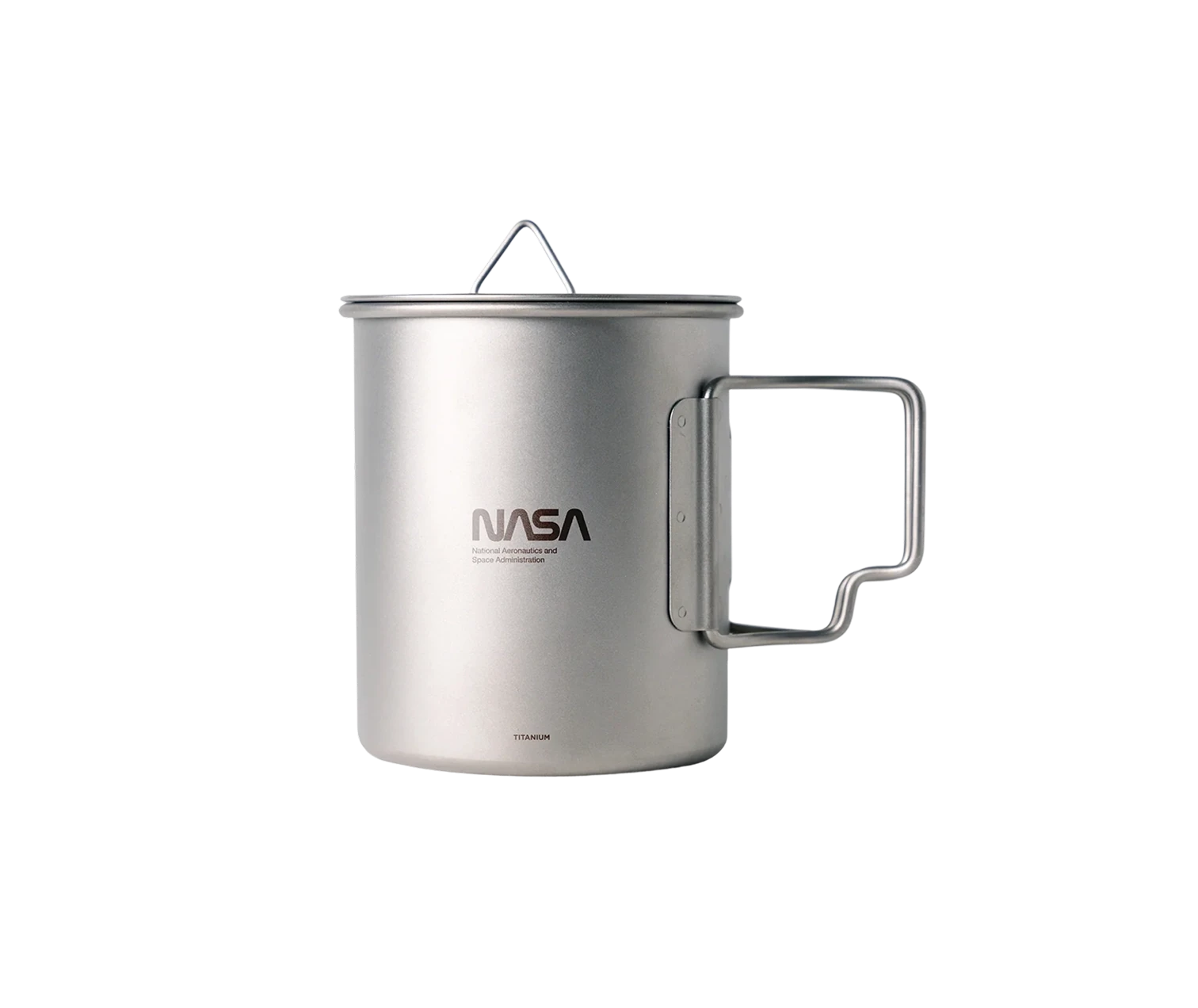 Close up of Nasa Titanium Mug