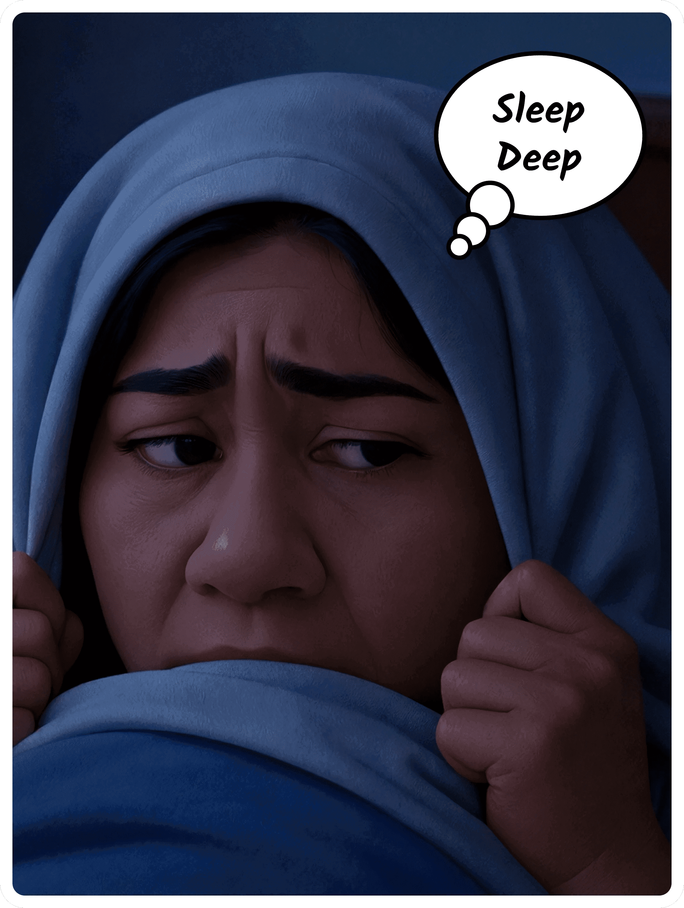 Illustration for “Make it stop,” a Sleep Deep Patch. Mia's bedtime looked peaceful. Then the notifications arrived — tiny digital chaos goblins storming the bedroom one buzz at a…