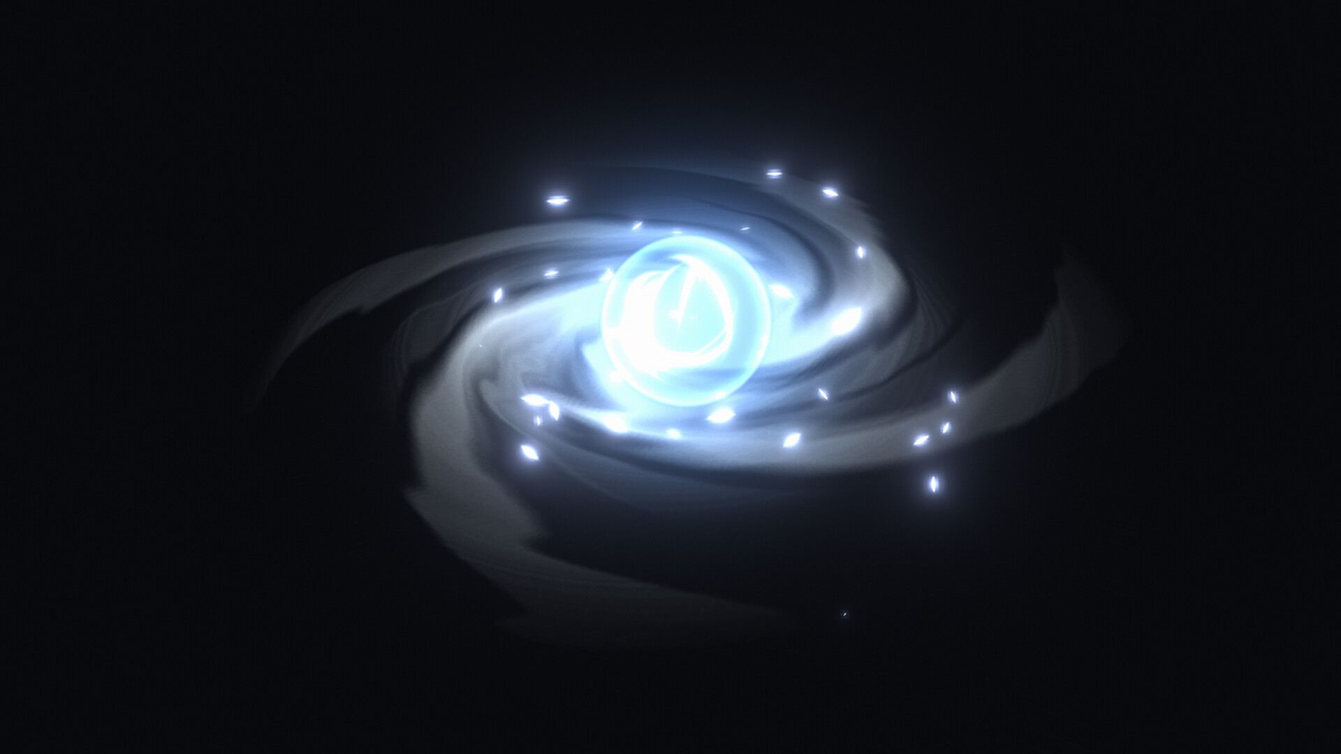 Smiling 3D avatar with pink spiky hair, round glasses, and lab coat.