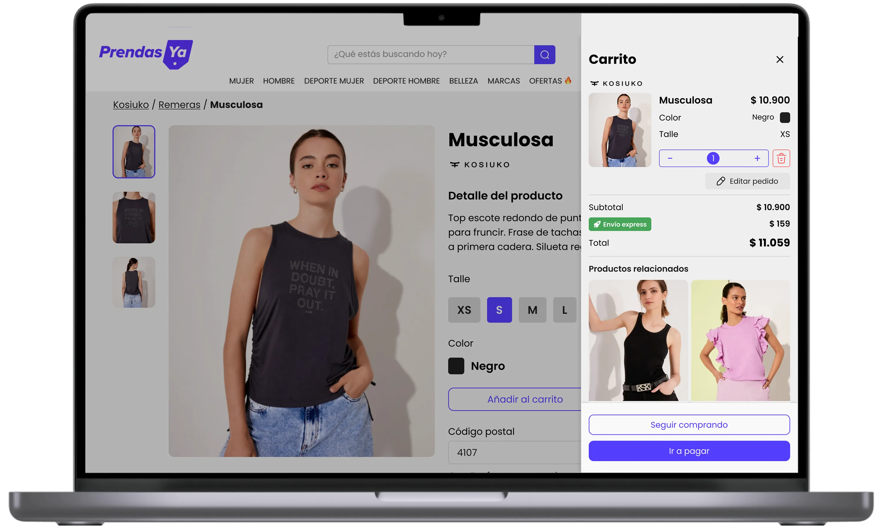 Arvox Studio - Diseño web y diseño UX/UI de PrendasYa