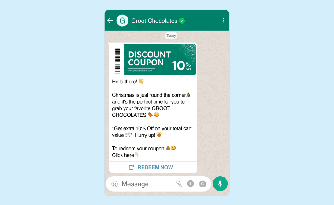 a conversational chatbot for deals and discounts