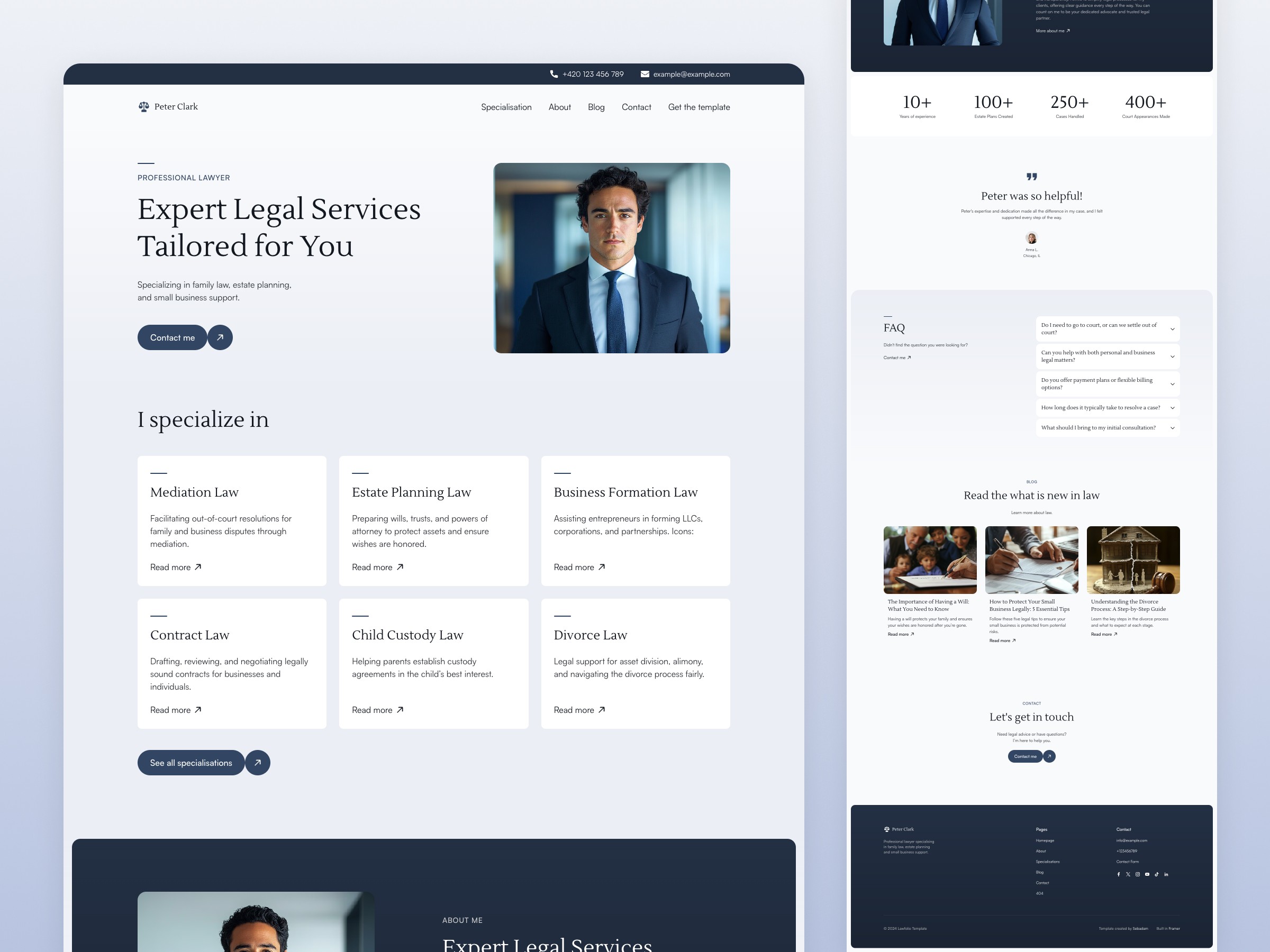 Minimal Lawyer Website