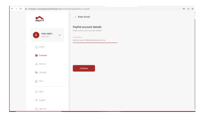 PayPal Equity Bank login