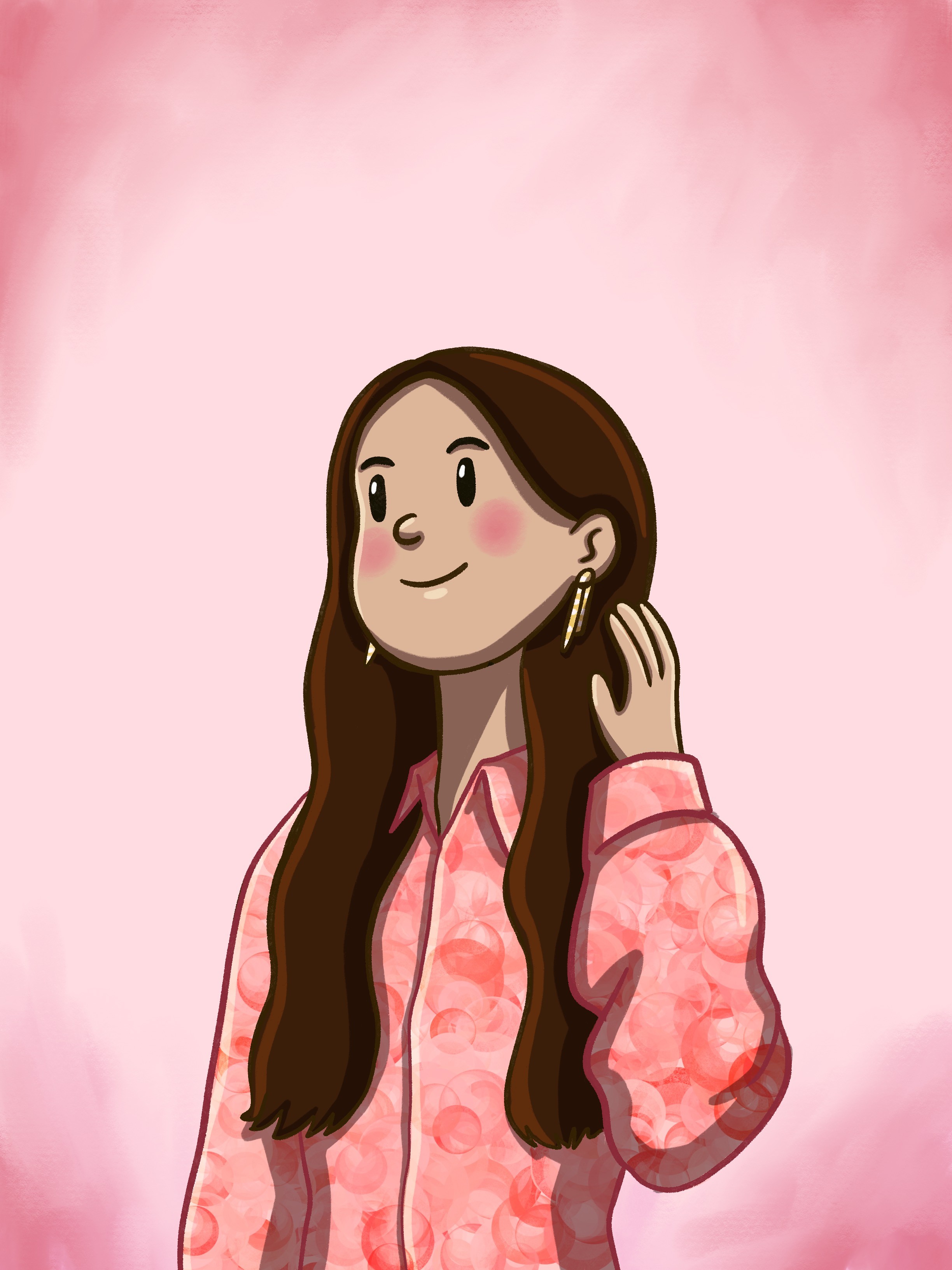 Portrait of portfolio creator – back view