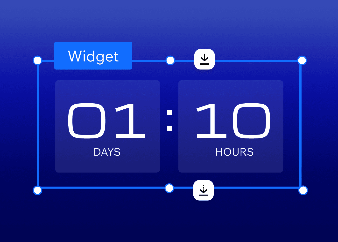 Countdown timer showing 1 day and 10 hours
