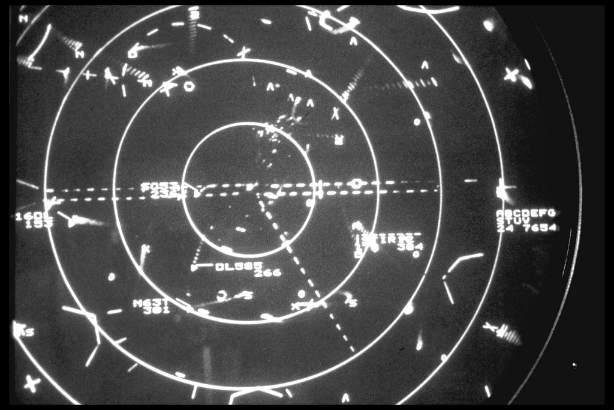 An image of a 1950's radar scree, as a metaphor for organisations embracing hyped tech as a silver bullet for their problems. 