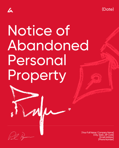 Notice of Abandoned Personal Property