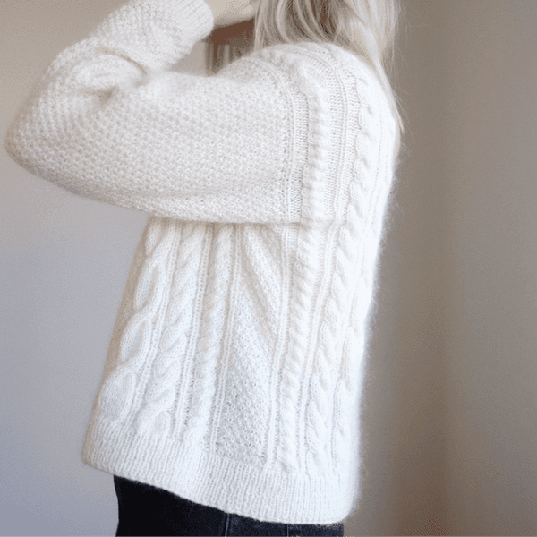 Fridagscardigan knitting pattern by Aftenstrikk