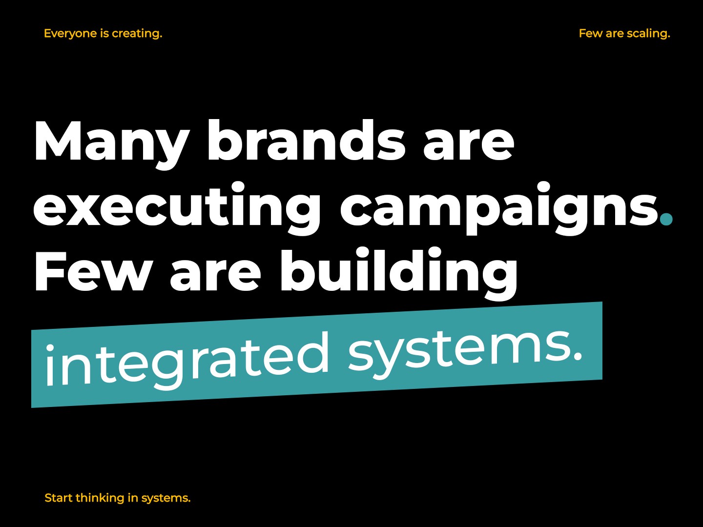 Integrated marketing systems concept showing brands shifting from campaigns to scalable growth systems powered by dKilo DOOH, AI, and data