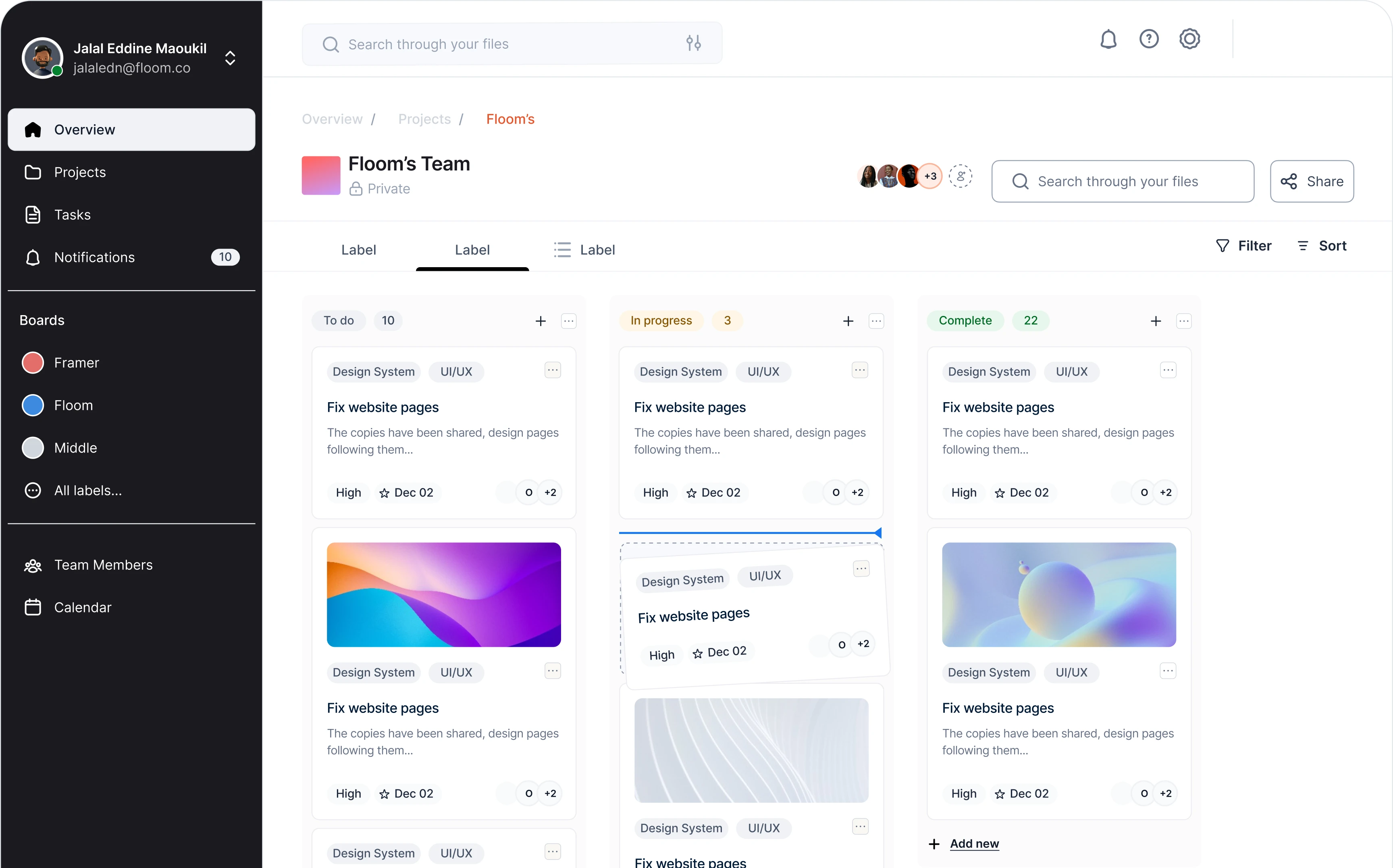 Floom Dashboard UI Preview