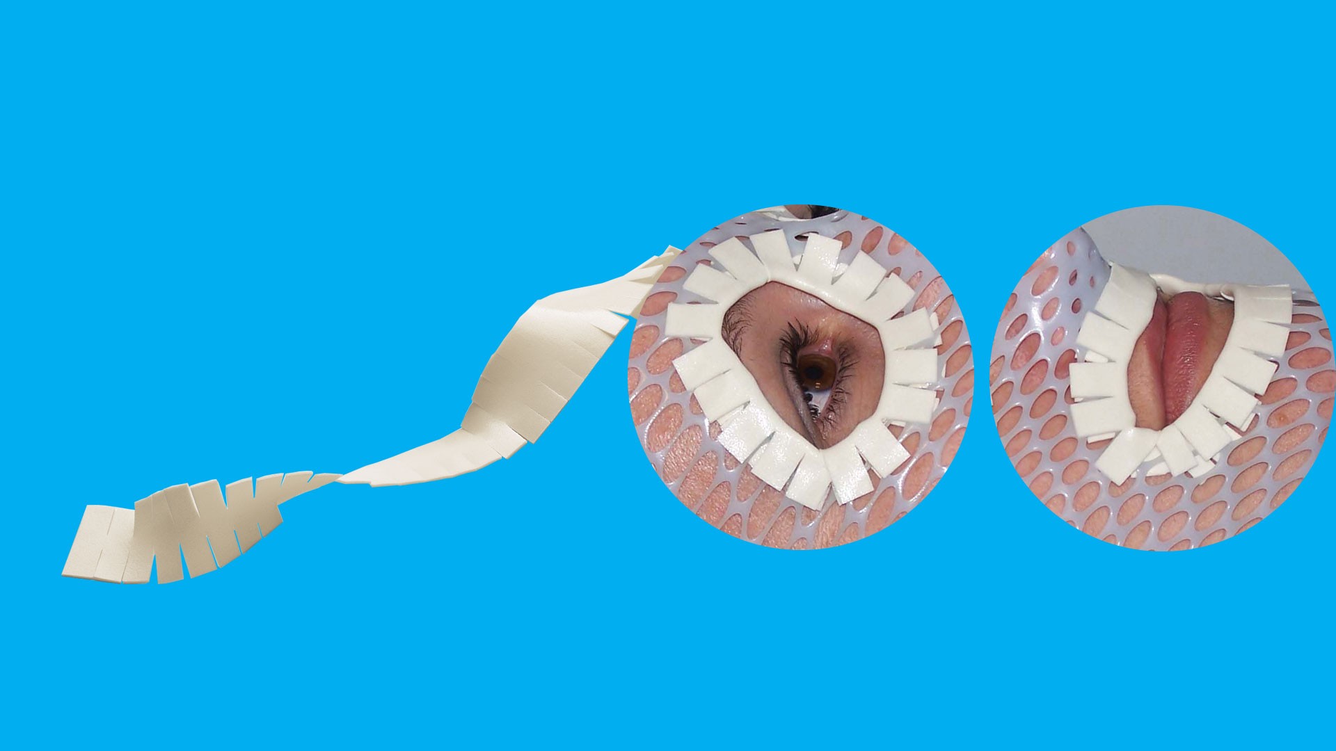 TenderTouch Banner - TenderTouch adhered to thermoplastic mask