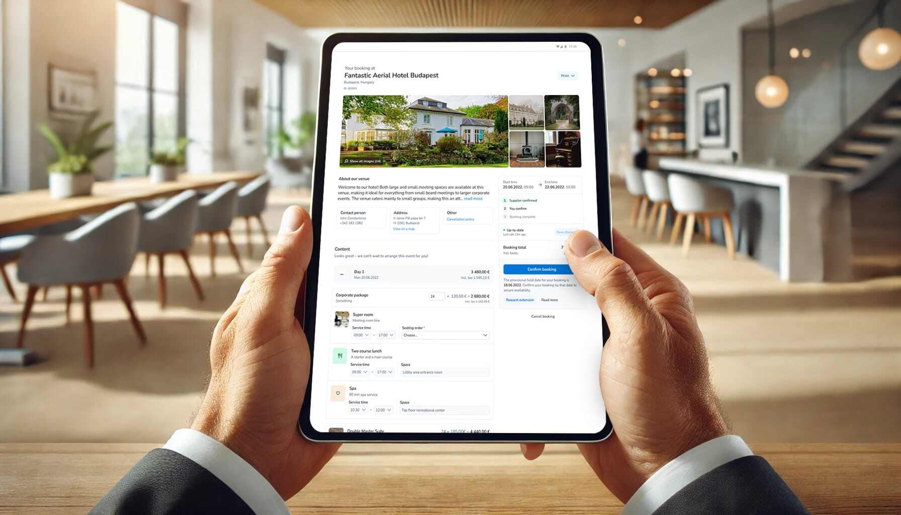eproposal man holding tablet