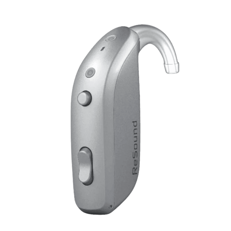 Appareil auditif Resound Enzo IA EI998-DWHC, contour d’oreille rechargeable haut de gamme. Disponible chez Audio Pour Tous. Bilan auditif offert.