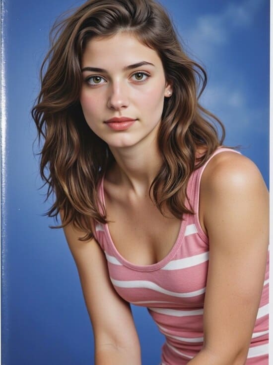 yearbook girl portrait before face swap