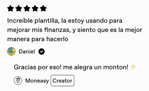 Testimonios Moneasy Gumroad