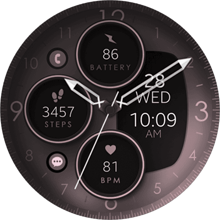Rose Gold Watch Face for Wear OS watches