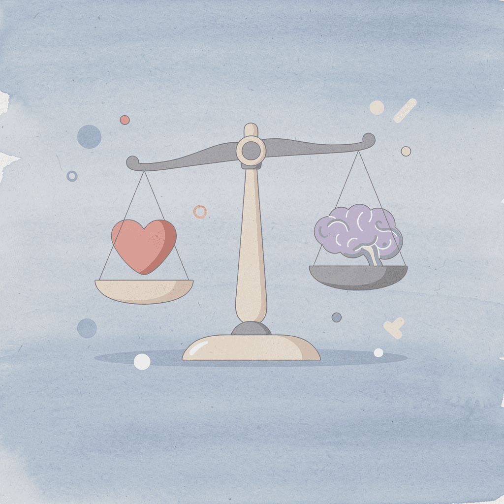 Balance scale showing book and star representing education and fun