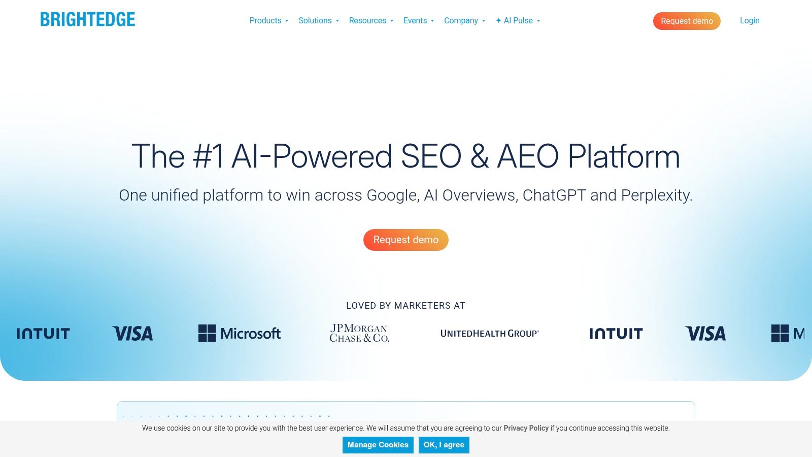 BrightEdge website screenshot