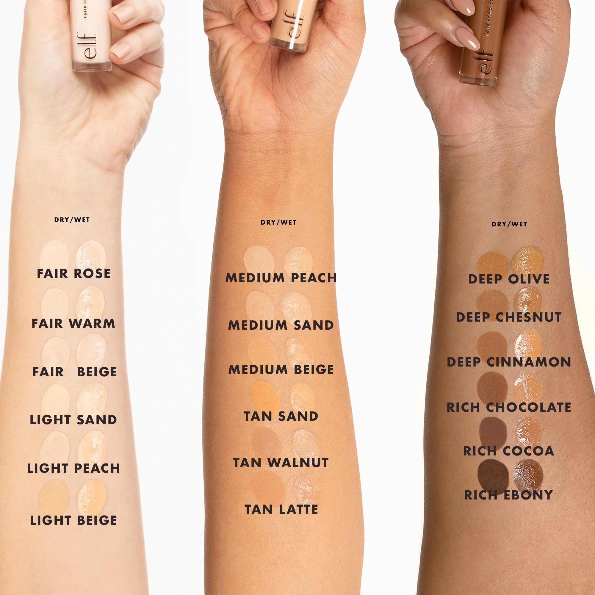 Elf Camo Concealer swatches