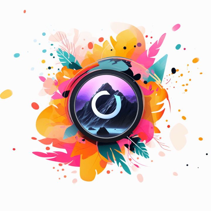 The Odyssey logo exploding out of color