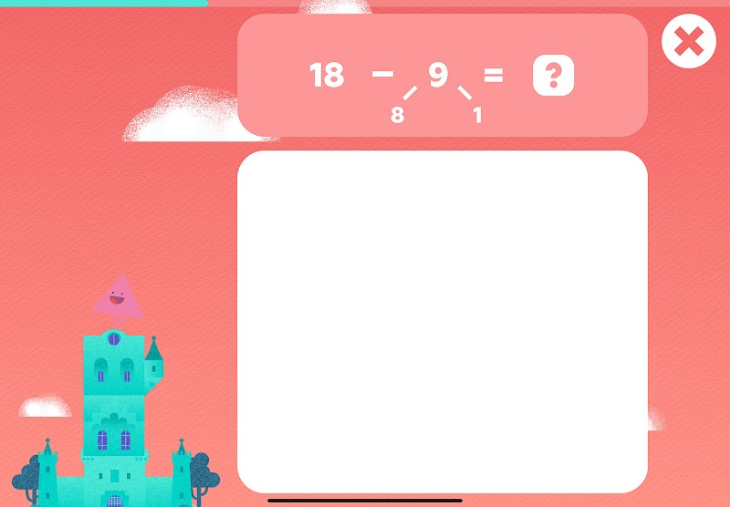 Subtraction strategies: solve the equation by splitting an addend to make 10 first