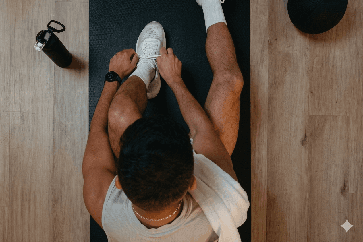 small business owners working out in personal gym