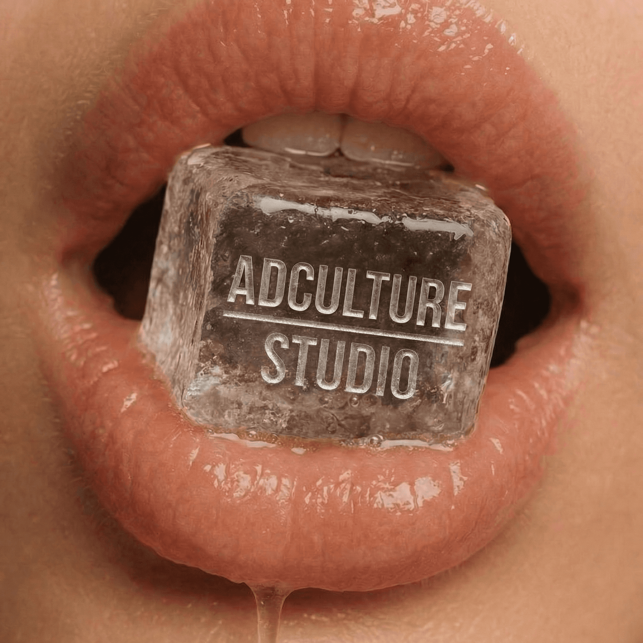 icecube in mouth with Adculture logo