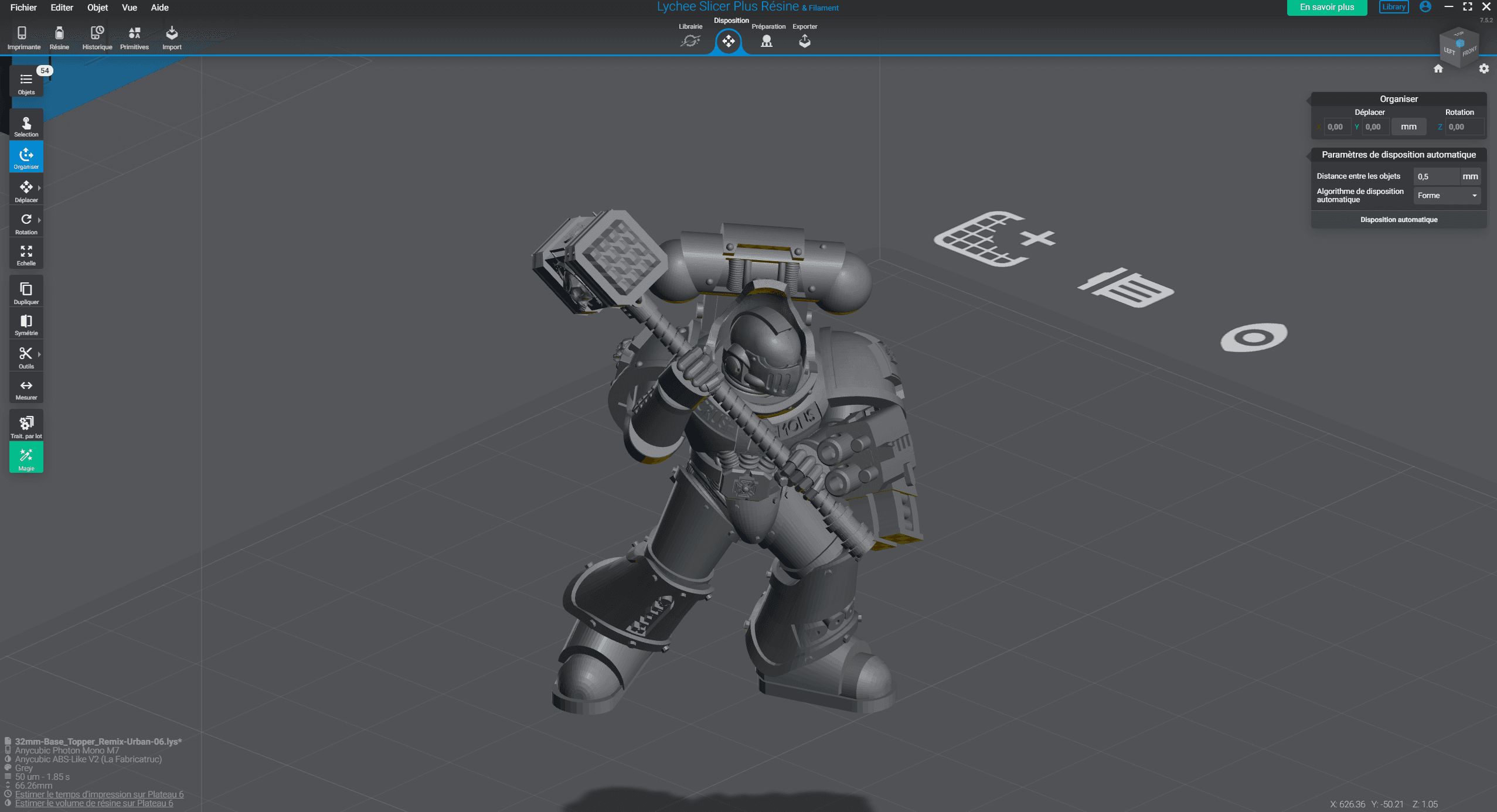 Modele 3D sans optimisation des supports
