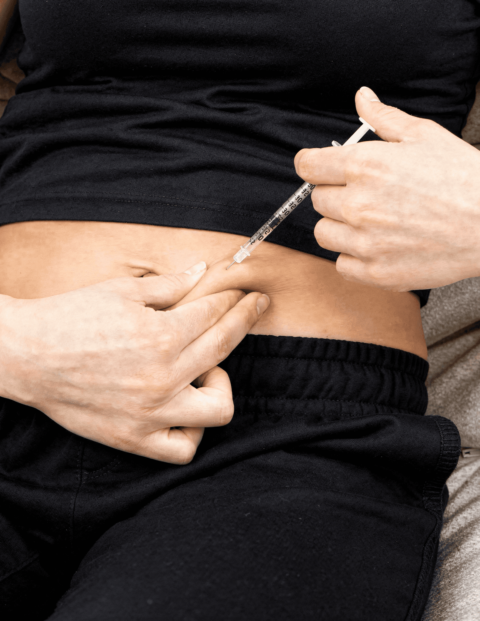 Person in fitness training environment