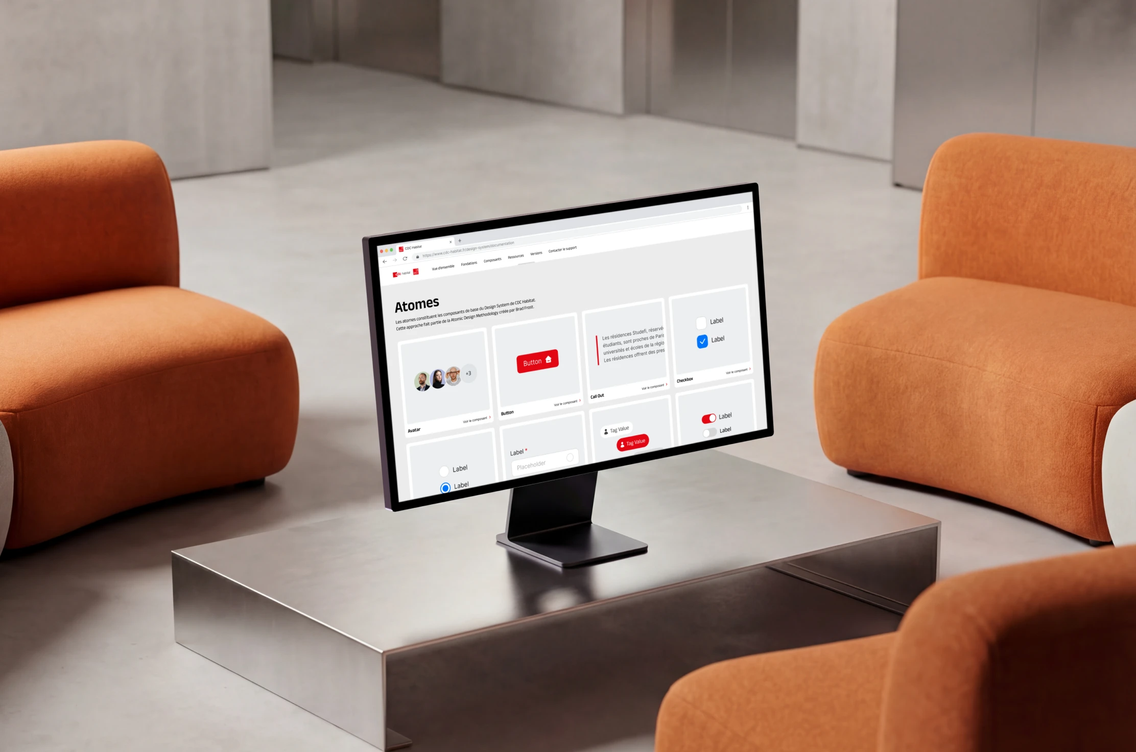 Interface du site CDC Habitat sur ordinateur et mobile