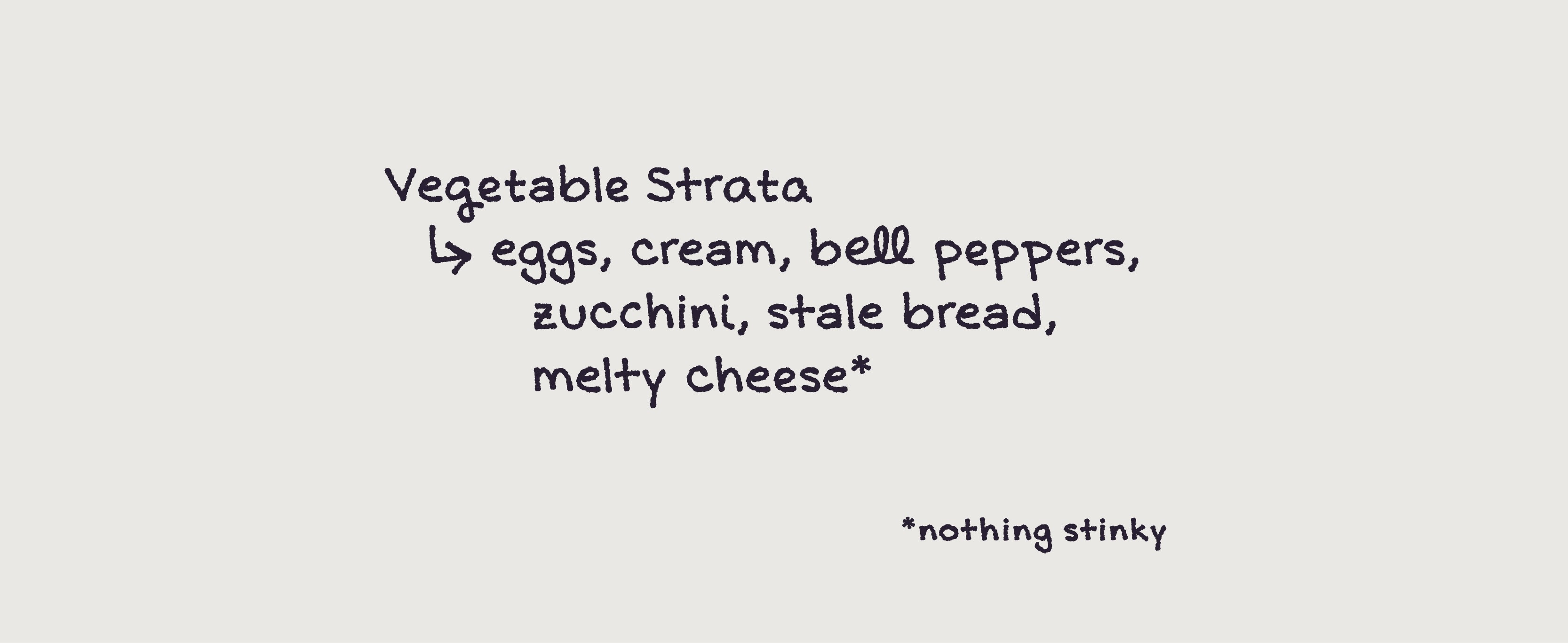 Sample text of Meal Plan showing indents and smaller type