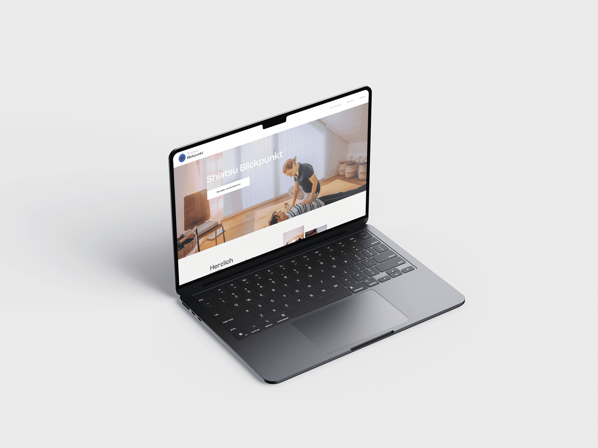 Shiatsu Blickupunkt Webseite Mockup