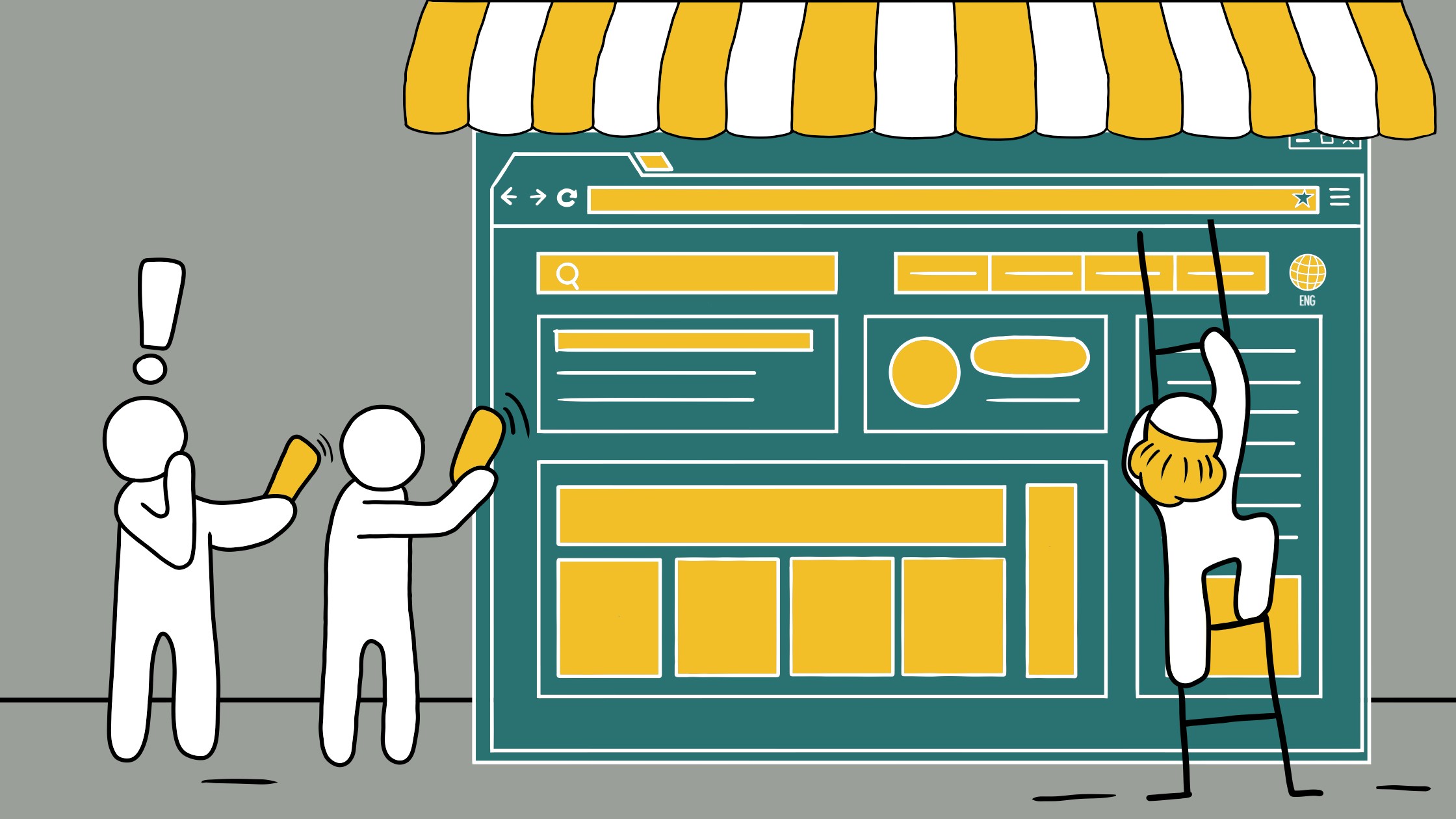 a black and white living room with a large tv