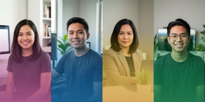 An image of Filipino virtual assistants serving clients around the globe.