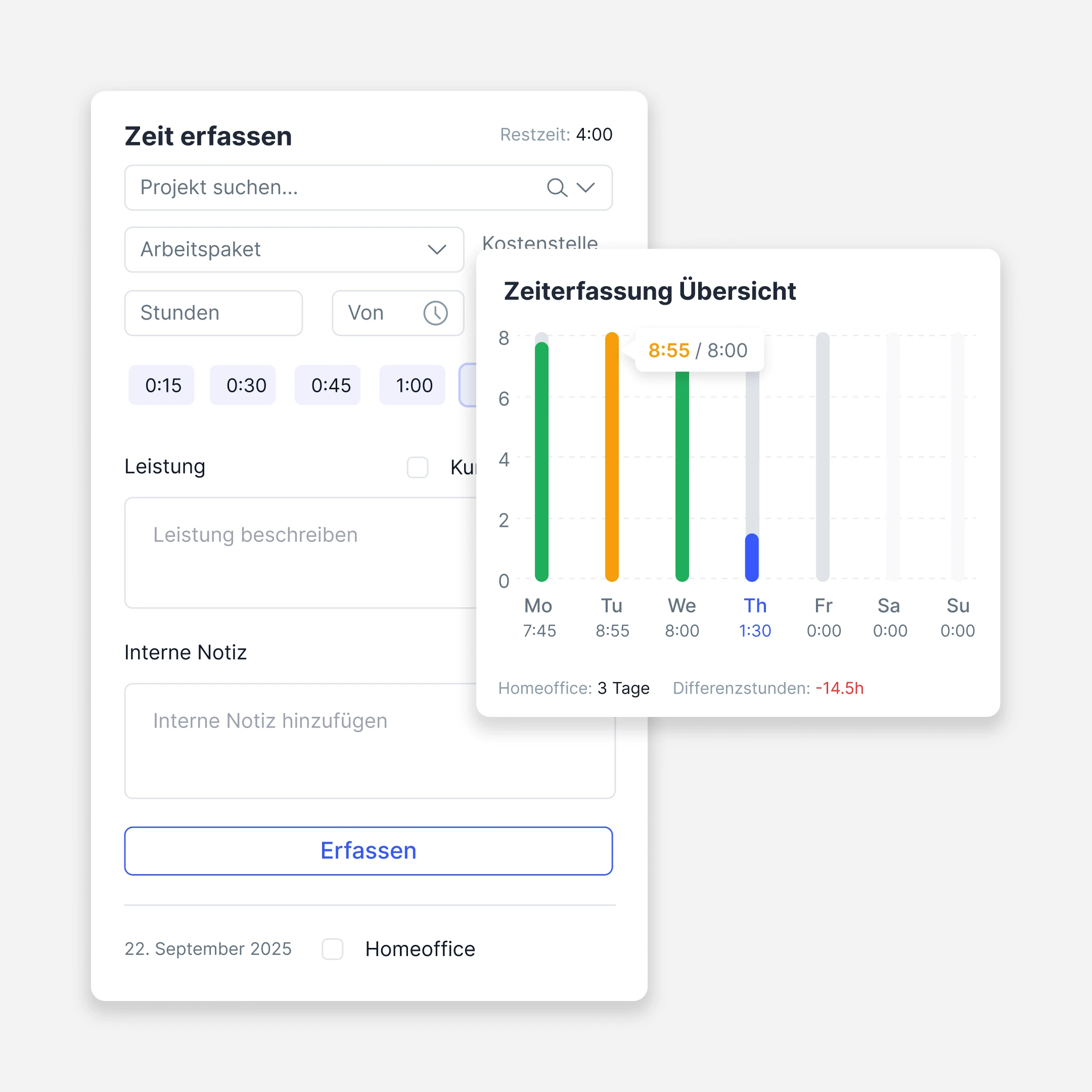 unterrmStrich ONE Zeiterfassung