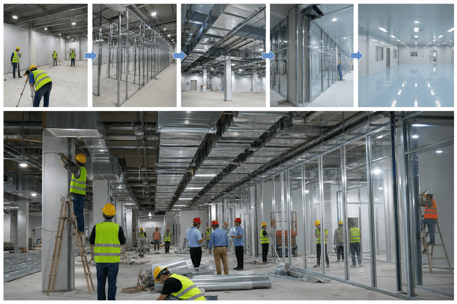 香港無塵車間五大標準施工工序 穩步推進工程流程 | Hong Kong Clean Room Five Standard Construction Procedures Steady Project Advancement Process