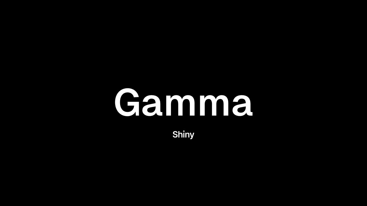 Gamma | Shiny