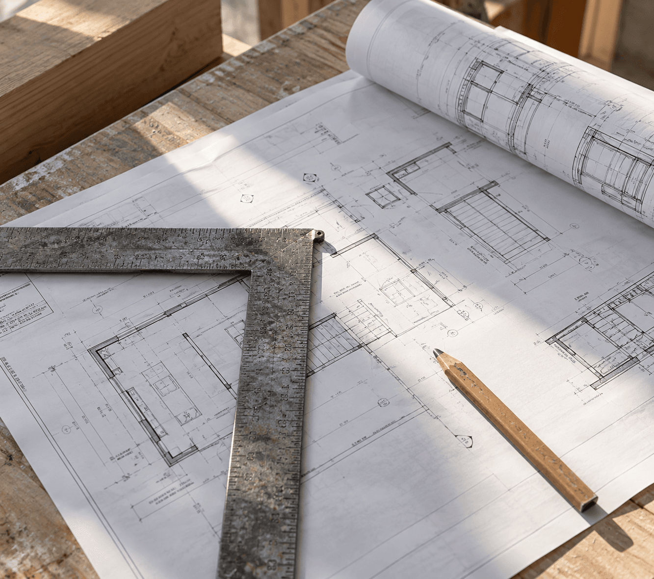 Architectural plans and construction detail
