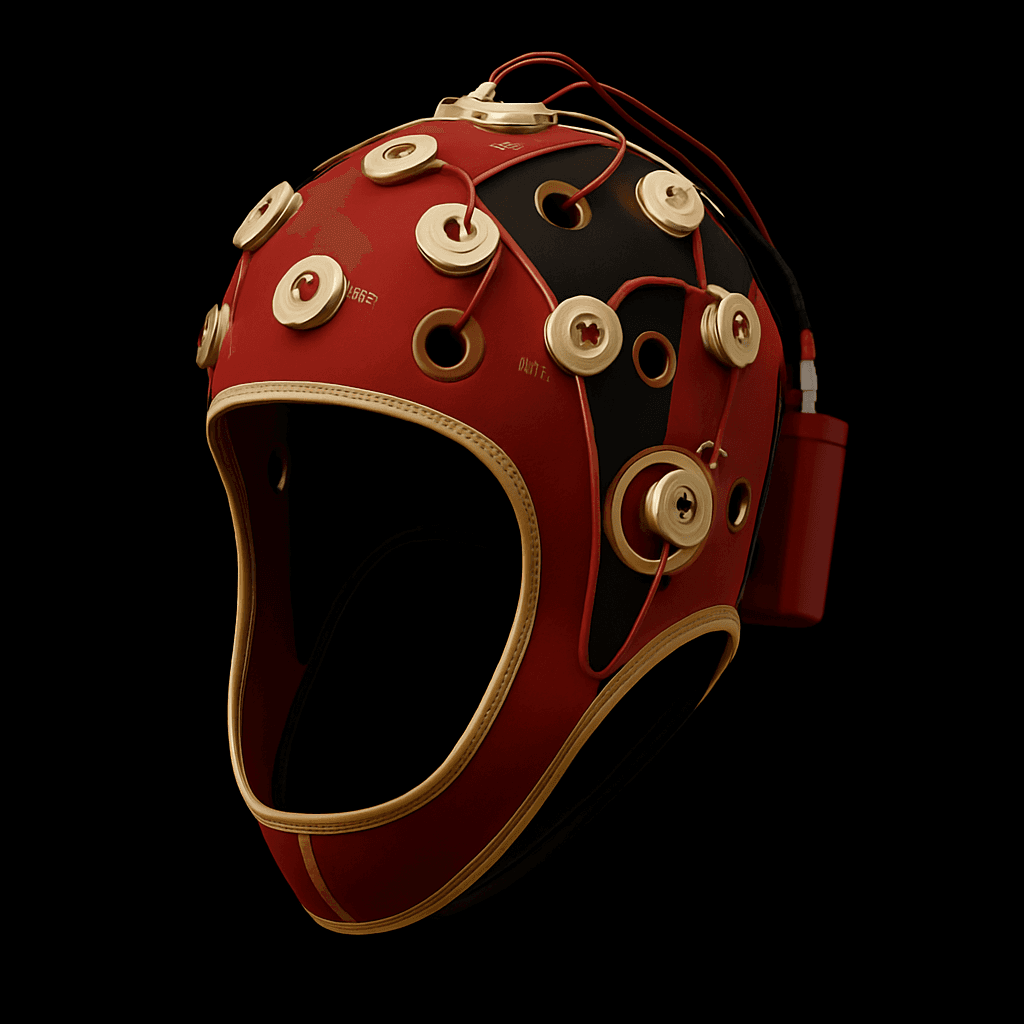 Close-up of a woman sitting on a spiral staircase demonstrating the pro camera system