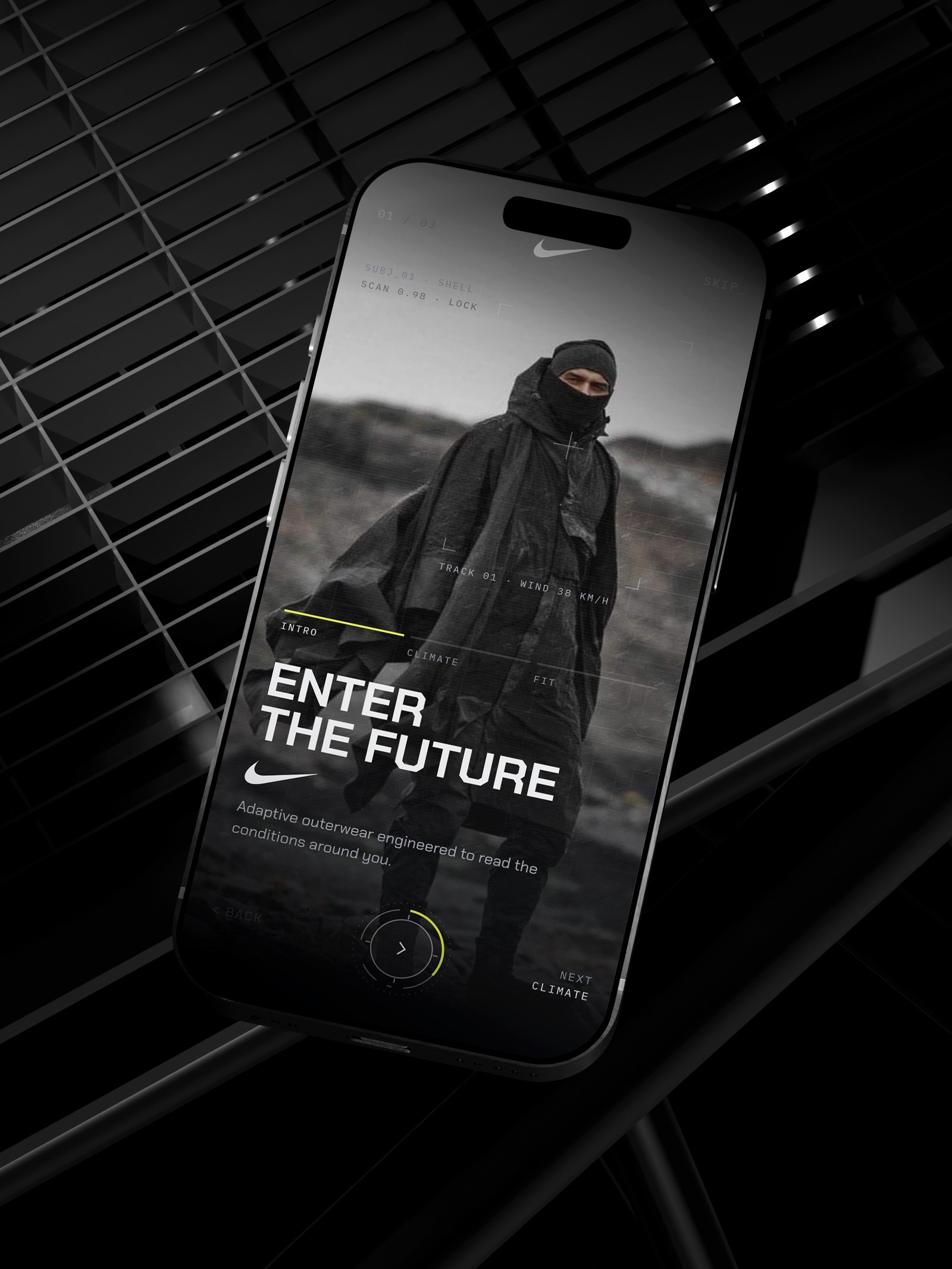 Nike ACG app interface.