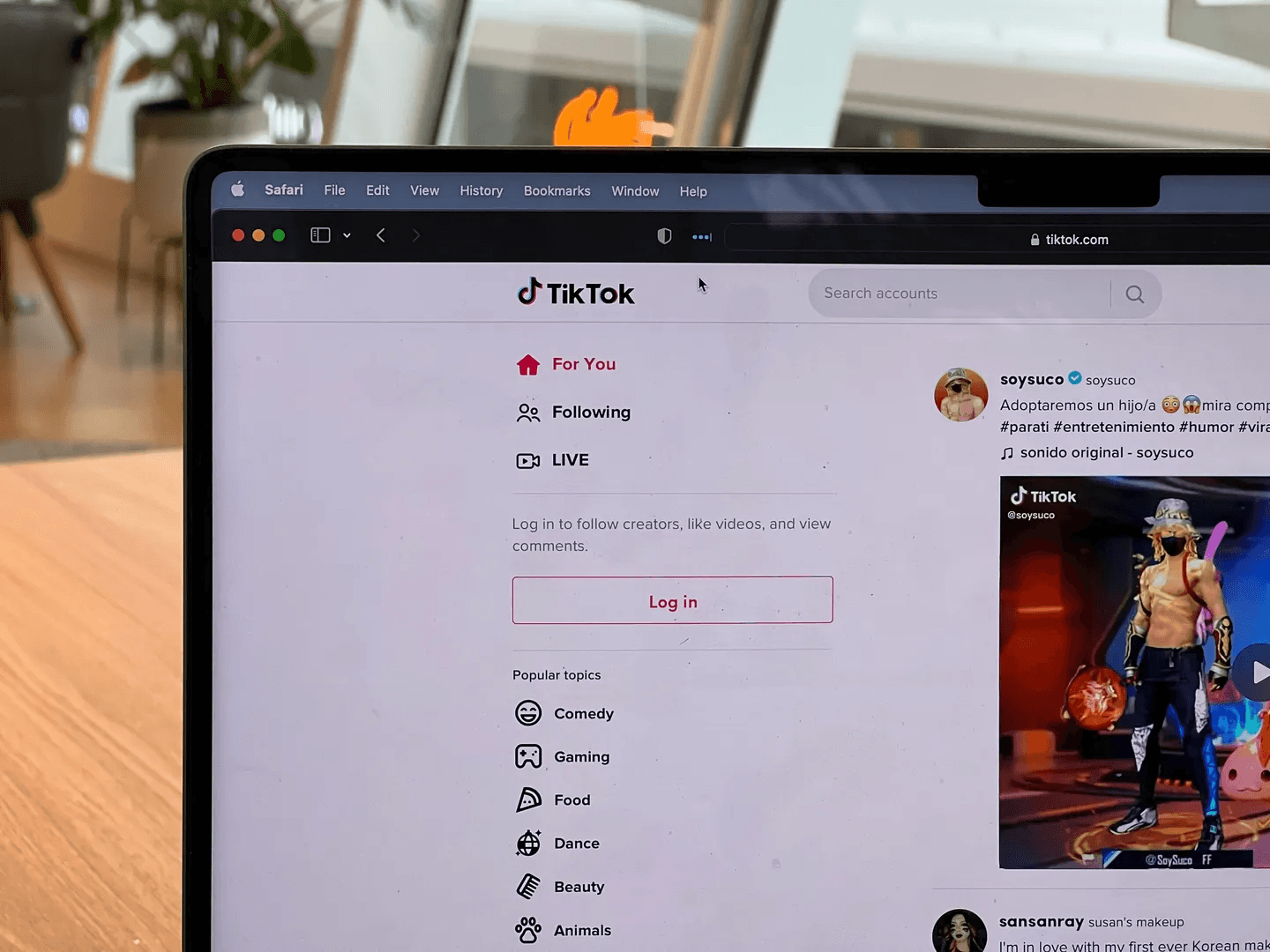 TikTok website open on laptop screen -  How to Make Money on TikTok Without Showing Your Face