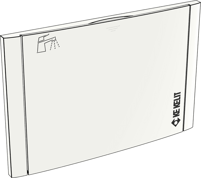 KE KELIT Afdekplaat voor inbouw drinkwaterbox 135×90 mm - wit