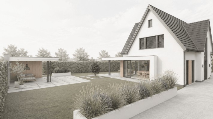 Moderne villa met veranda