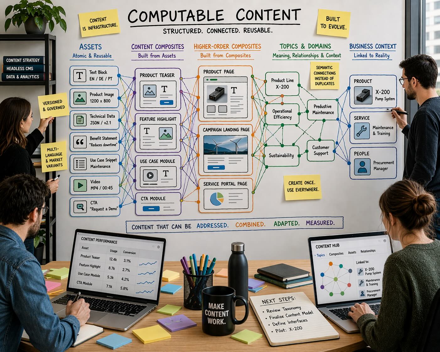 Team of people doing conceptual work on computable content.