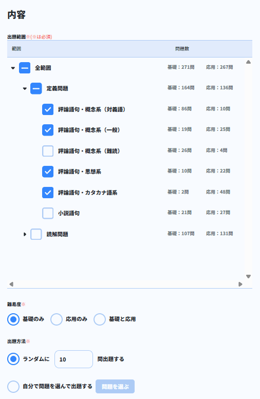 現代文キーワードの範囲