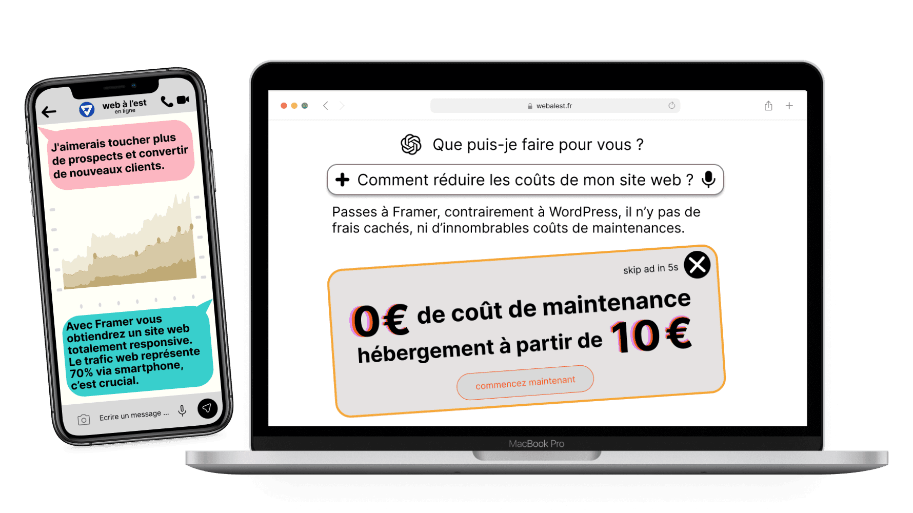 Mockup cas clients et réponses